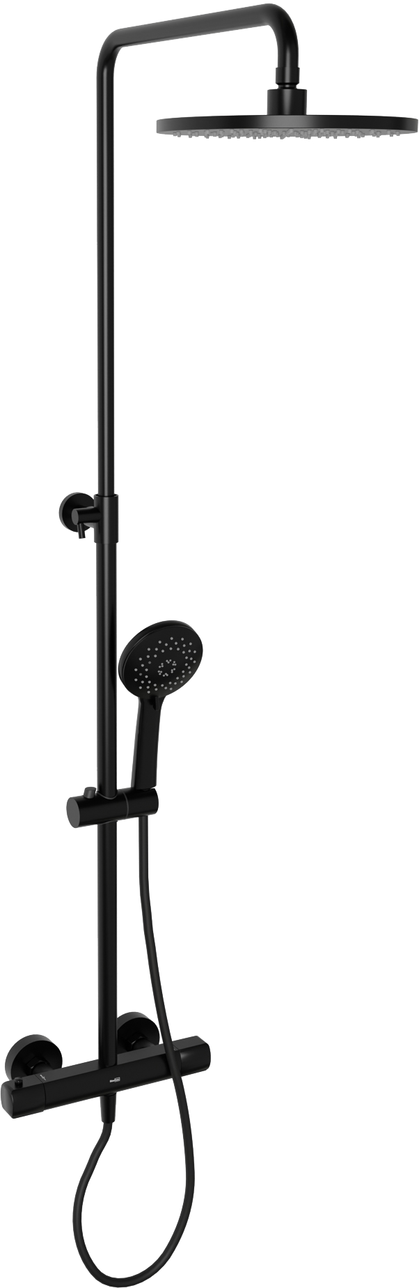 Blaufoss Bodan 250 colonne de douche de pluie robinet thermostatique Noir Mat