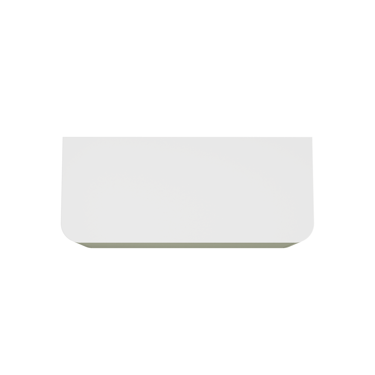 Balmani Moon hängendes Möbelstück Set: 130 x 55 cm, Salbeigrün, mit Moon Einzel- oder Doppel Waschtischplatte, Solid Surface Weiß matt