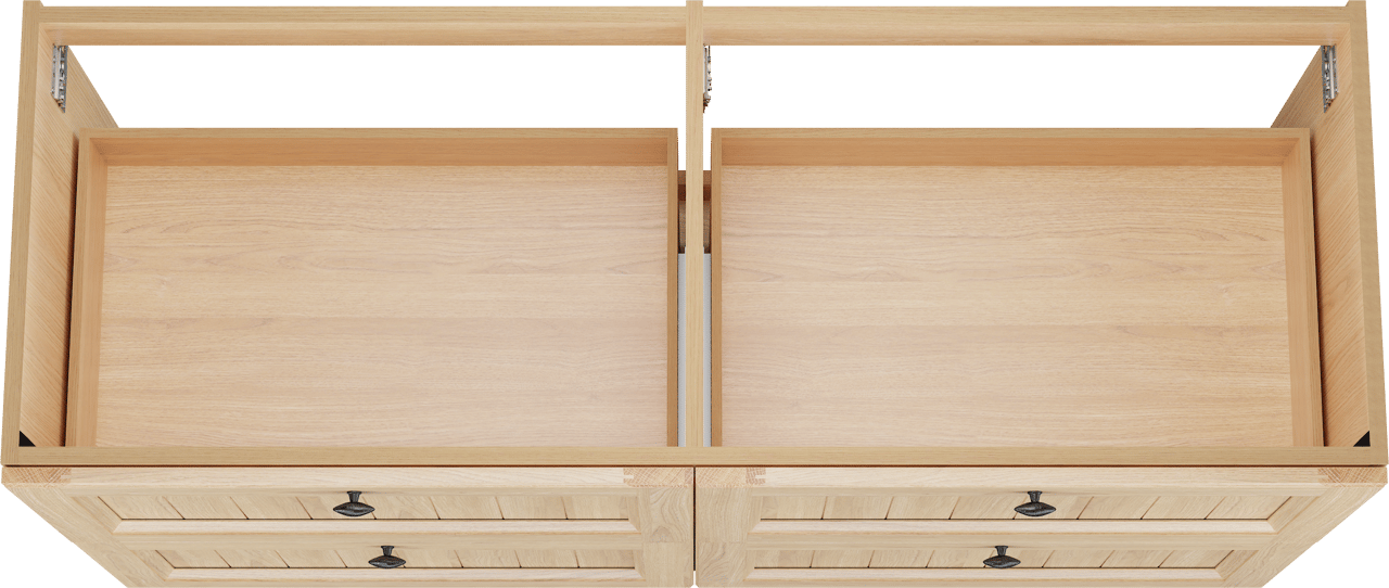 Balmani Lemon meuble sous-vasque a poser 150 x 55 cm Plaqué chêne naturel 4 tiroirs