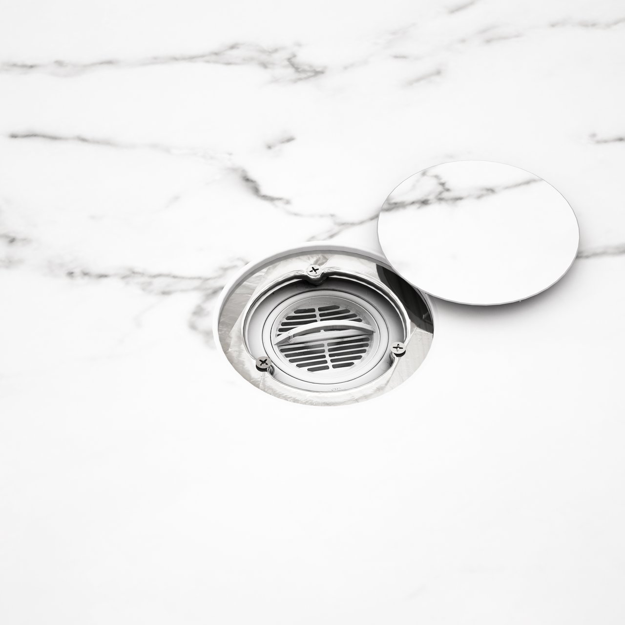 Balmani Studio Duschwanne: 140 x 90 cm, Keramik, Calacatta