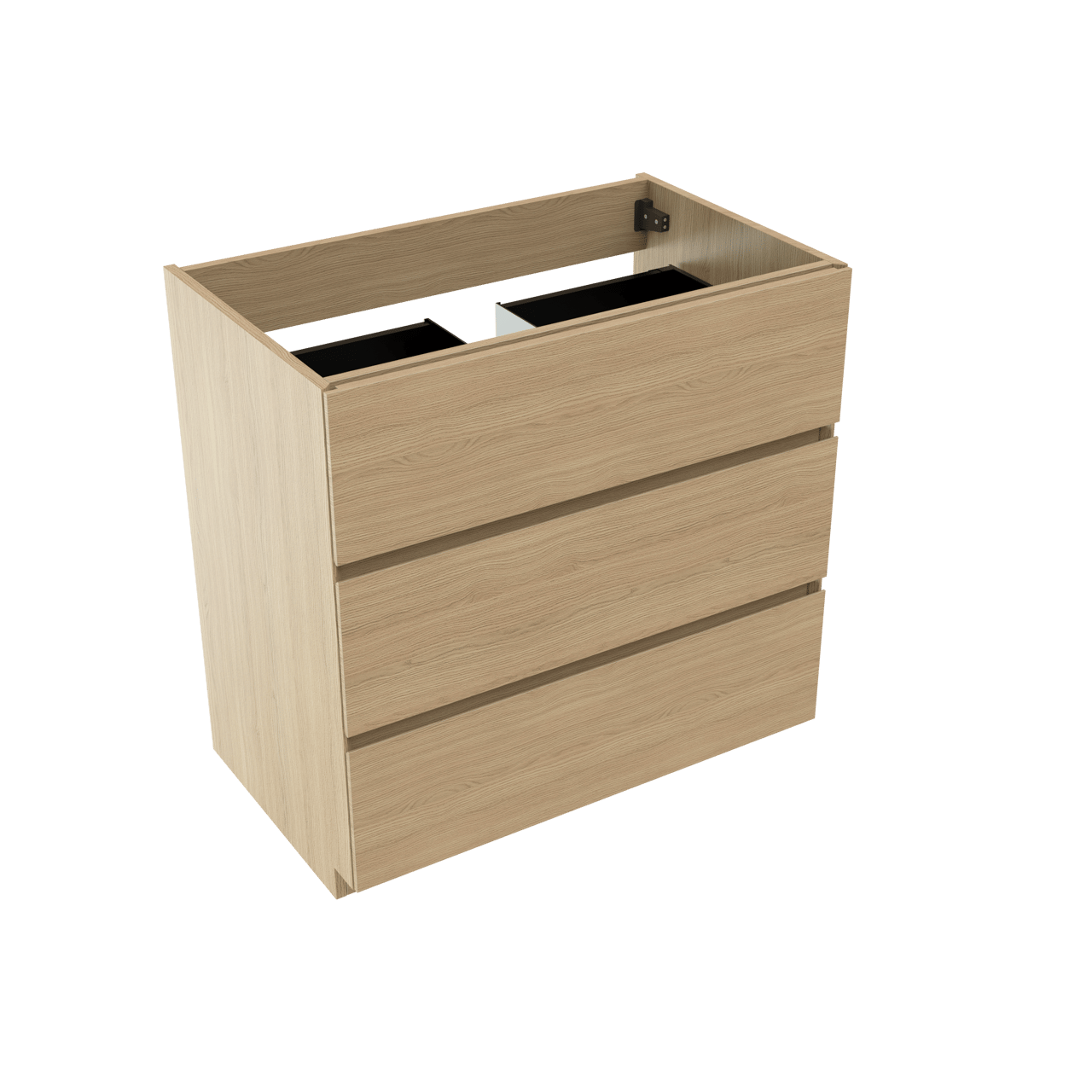 Storke Edge stehender Bad-Unterschrank, 85 x 52 cm, Eiche Natur, 3 Schubladen