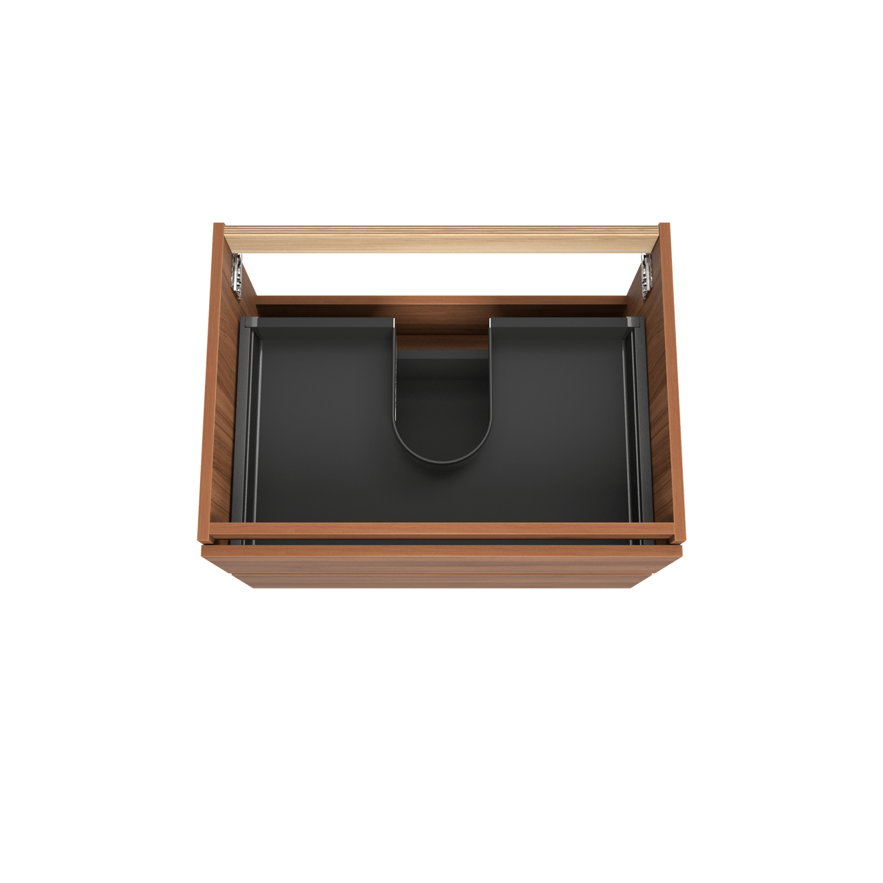 Balmani Lucida zwevende wastafelonderkast 75 x 55 cm notenhout 2 lades