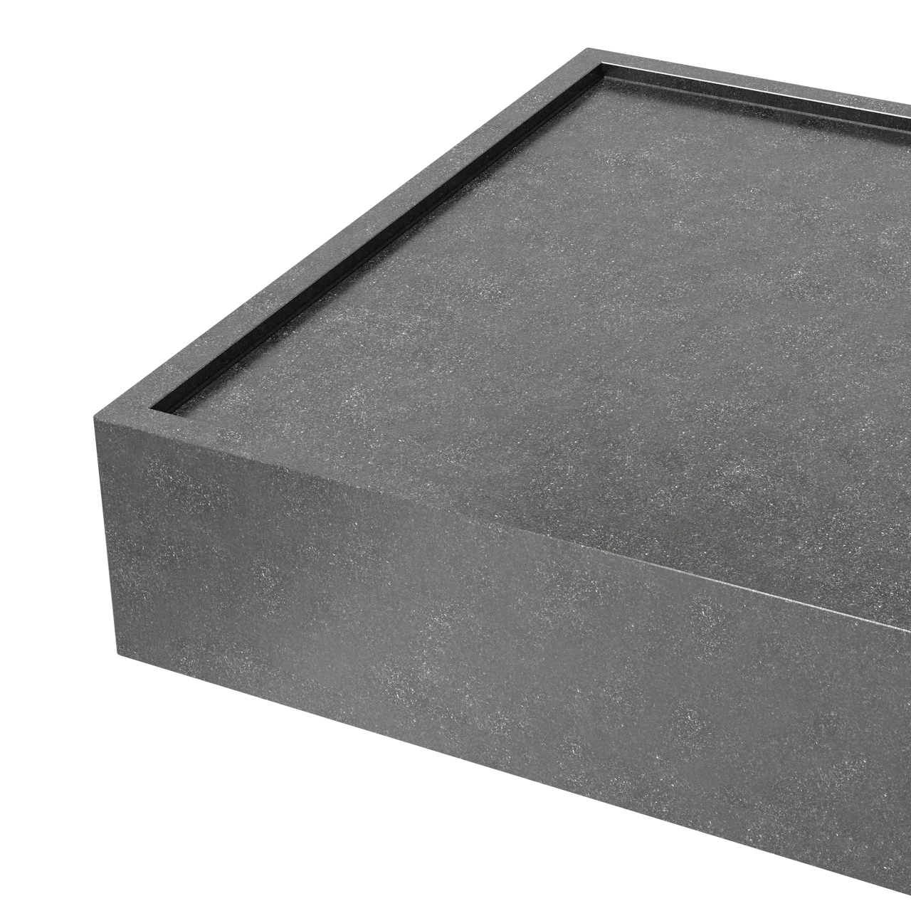 Balmani Cubo Waschtisch, rechts, Granit poliert, 90 x 49 cm