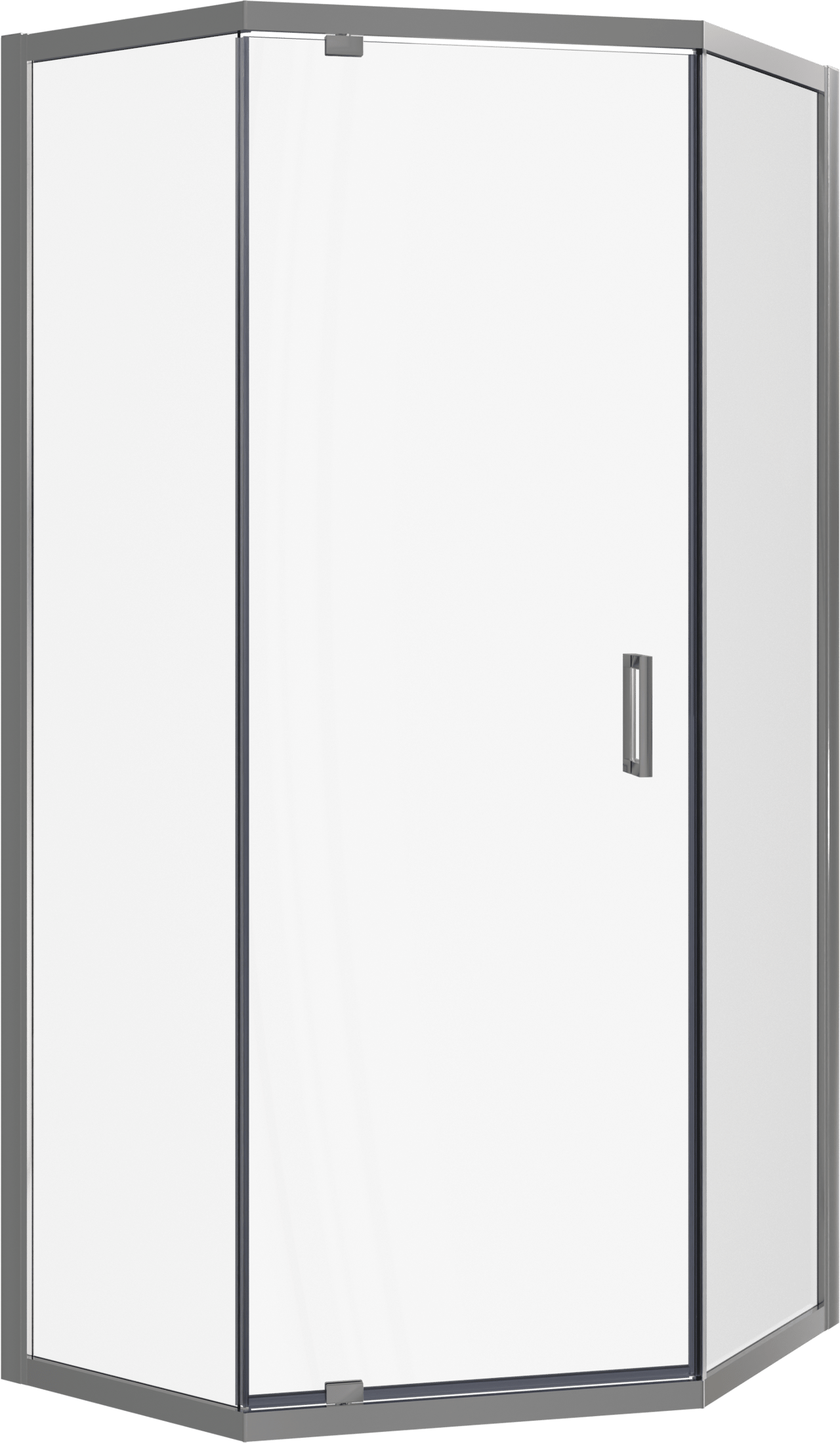 Luca Varess Vidor douchecabine vijfhoek 90 x 90 cm helder glas glans chroom profiel