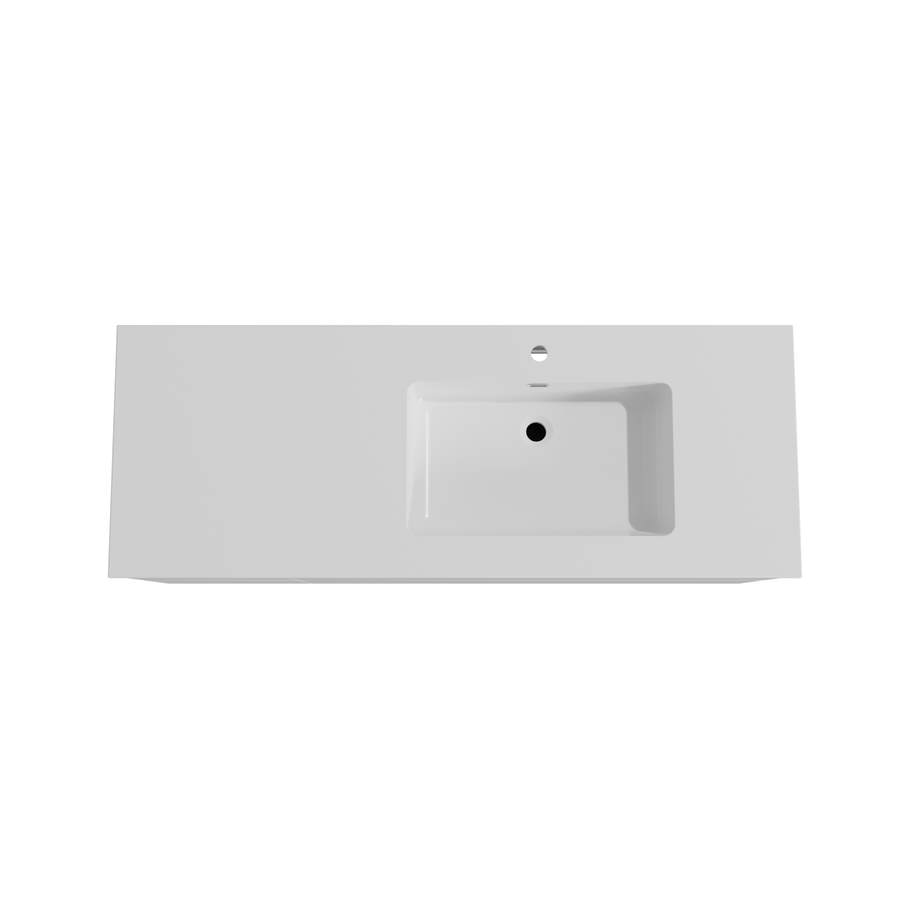 Storke Edge zwevend badmeubel 140 x 52 cm hoogglans wit met Diva asymmetrisch rechtse wastafel in composietmarmer hoogglans wit