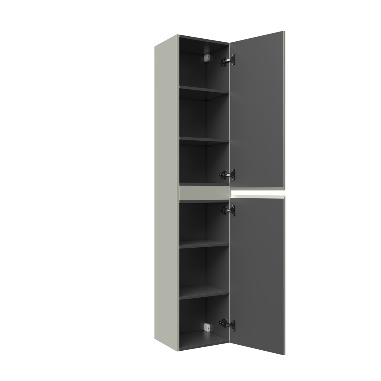 Linie Lado zwevende badkamerkast greige 35 x 30 x 170 cm