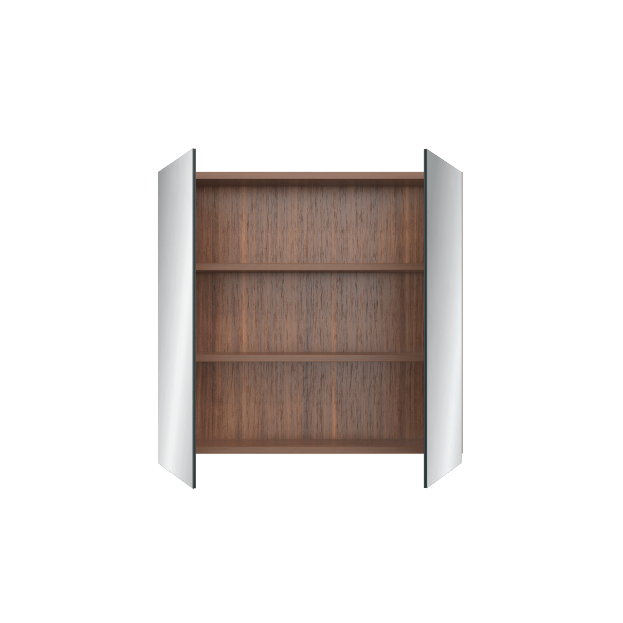 Balmani Lucida Spiegelschrank Bad: 75 x 72 cm, Amerikanischer Nussbaum