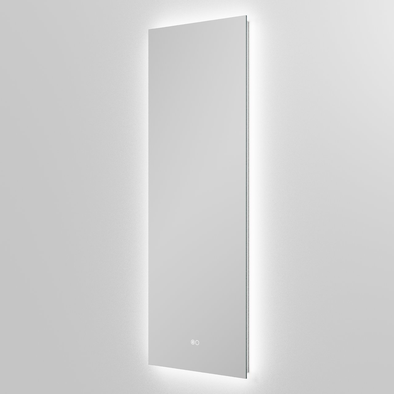 Balmani Giro Touch rechteckig Badezimmerspiegel 45 x 120 cm mit Spiegelbeleuchtung und Anti-Beschlag Spiegelheizung