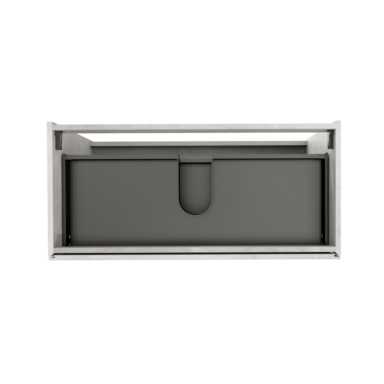 Storke Edge staande wastafelonderkast 100 x 46 cm beton zilvergrijs 3 lades