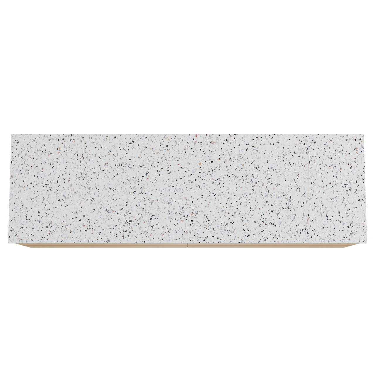 Balmani Mitra meuble salle de bains suspendu 180 x 55 cm chêne naturel avec Stretto tablette simple ou double en blanc/noir mat terrazzo