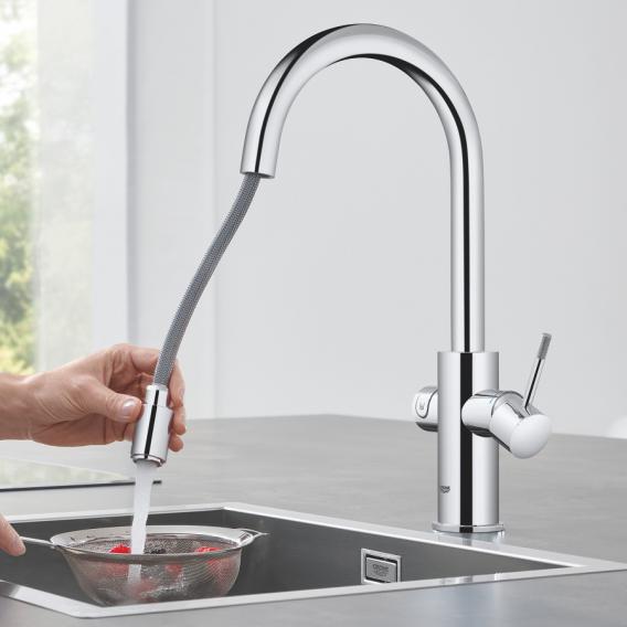 Grohe Blue Home keukenkraan met uittrekbare handdouche glanzend chroom