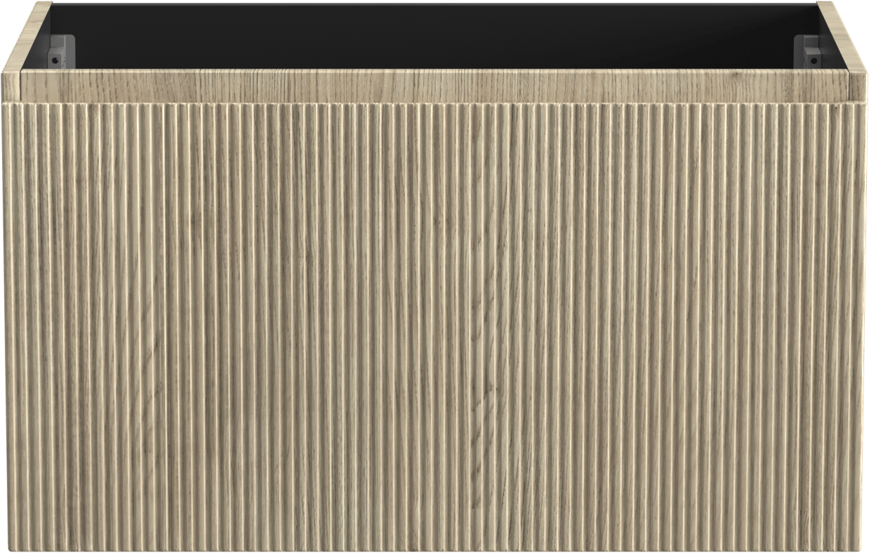 Storke Ribs hängend Bad-Unterschrank 85 x 52 cm eiche rauh 2 Schubladen