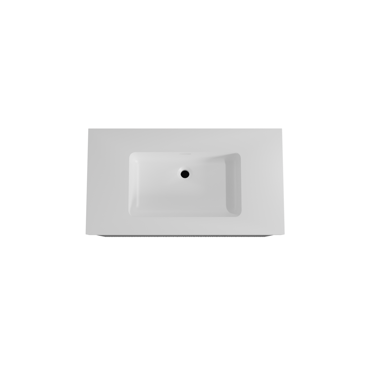 Storke Ribs zwevend badmeubel 95 x 52 cm zwart eiken met Mata High enkele wastafel in solid surface mat wit, Verticale asymmetrische rechte ribbel