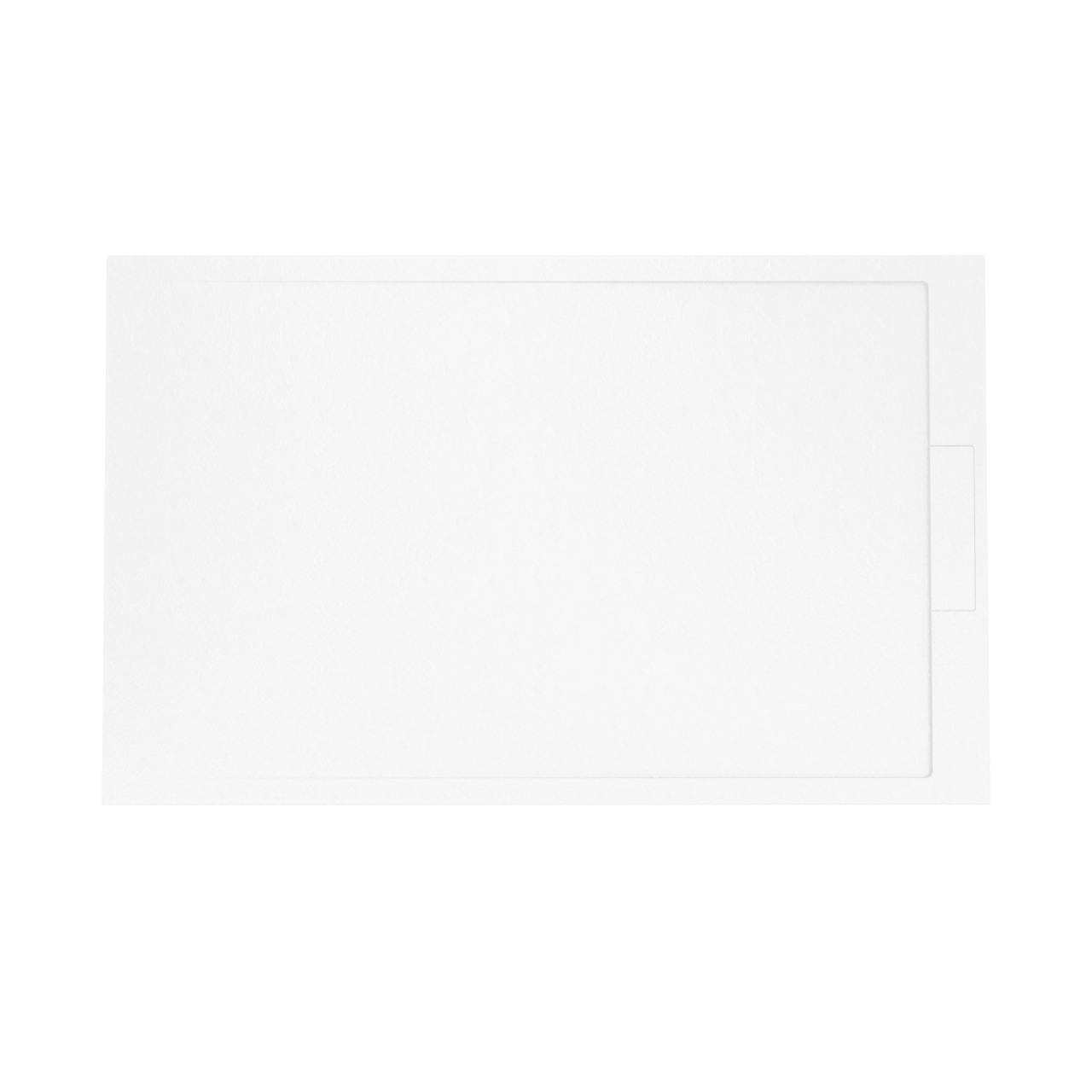 Balmani Indus douchebak 160 x 100 cm composietmarmer mat wit leisteenstructuur