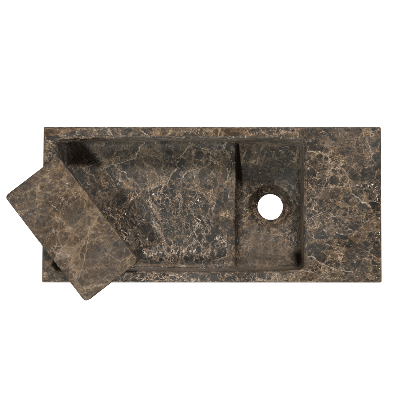 Balmani Mood lave-mains 45 x 20 cm Marbre Dark Emperador