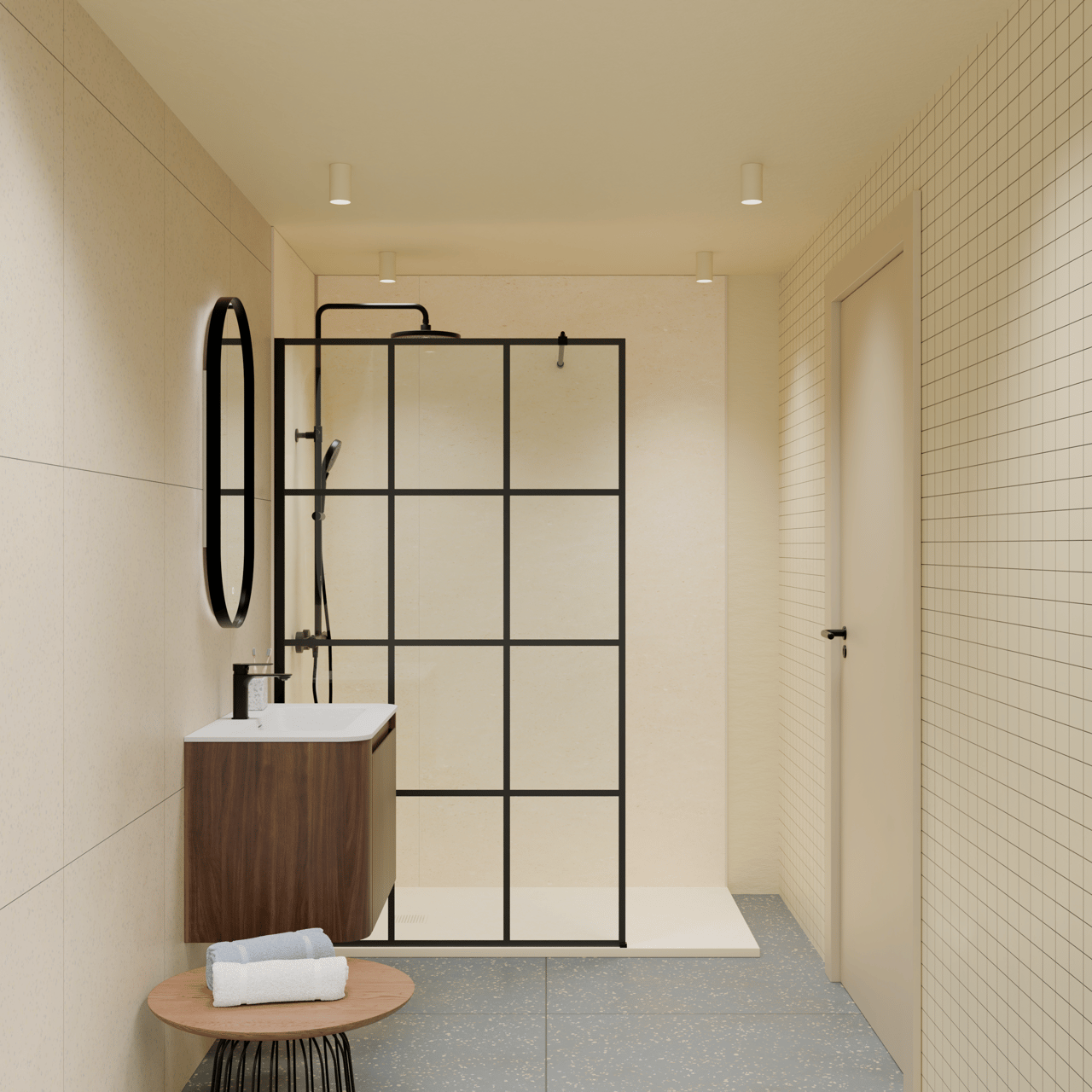 Luca Varess Suite douchebak 160 x 90 cm composietmarmer Dizzy Cream 