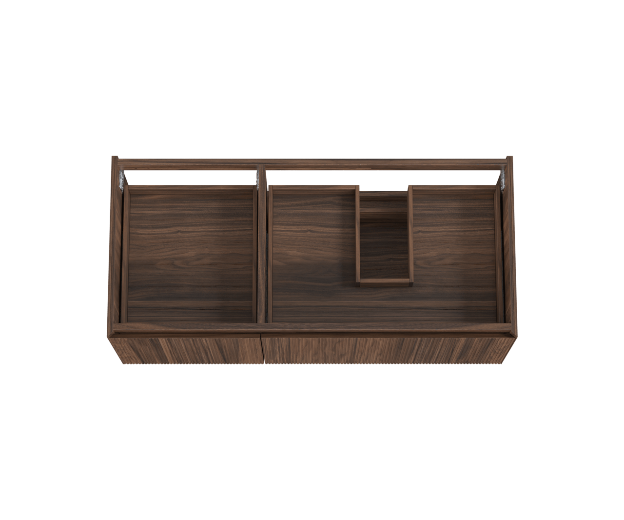 Balmani Fila meuble sous-vasque suspendu 120 x 55 cm asymétrique à droite plaqué noyer 4 tiroirs