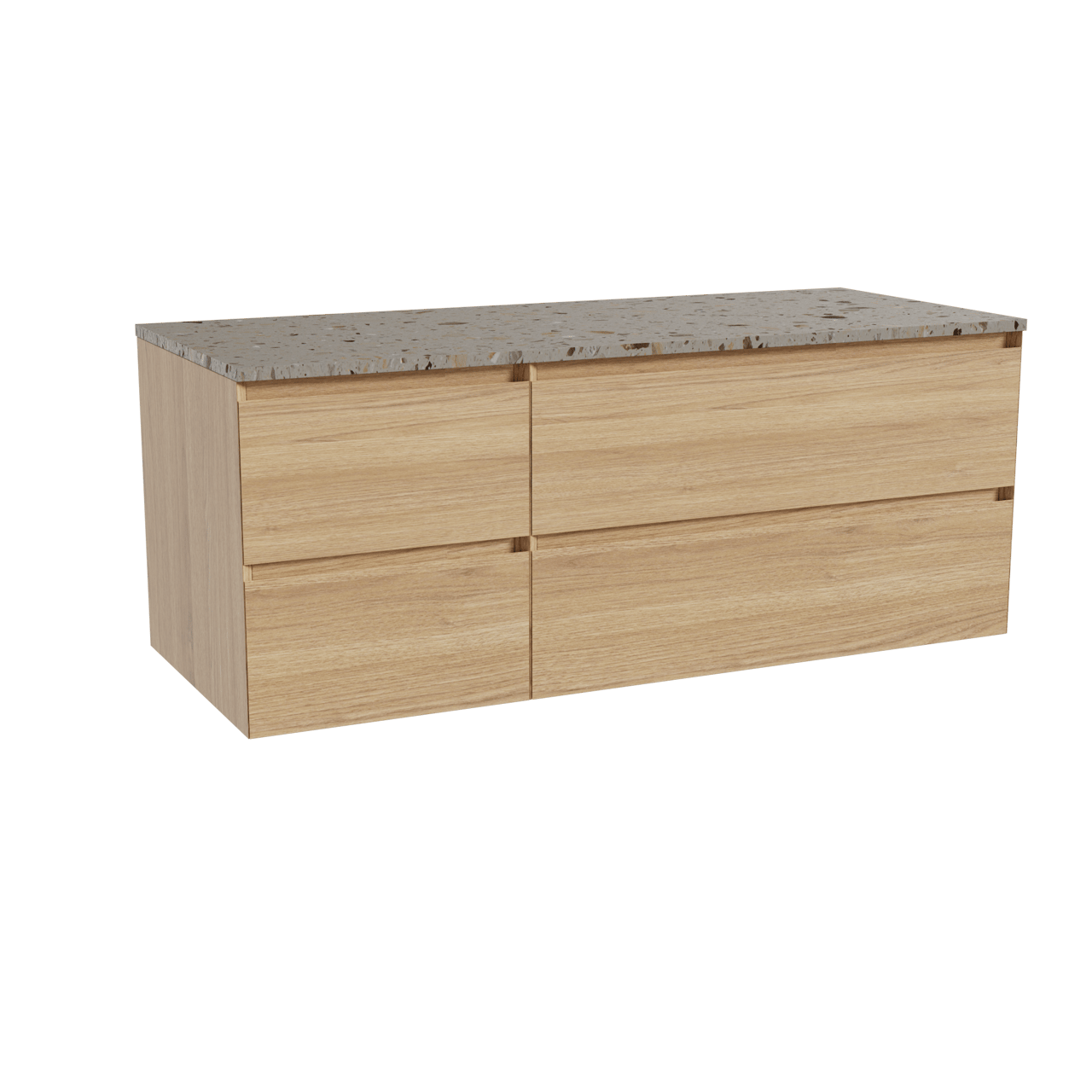 Balmani Mitra Badmöbel mit Stretto Waschtischplatte für Aufsatzwaschbecken