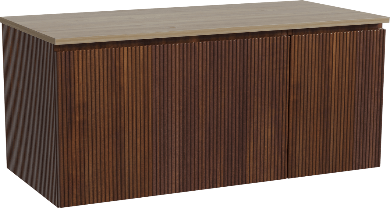 Storke Ribs badkamermeubel met Panton wastafelblad voor waskom(men)