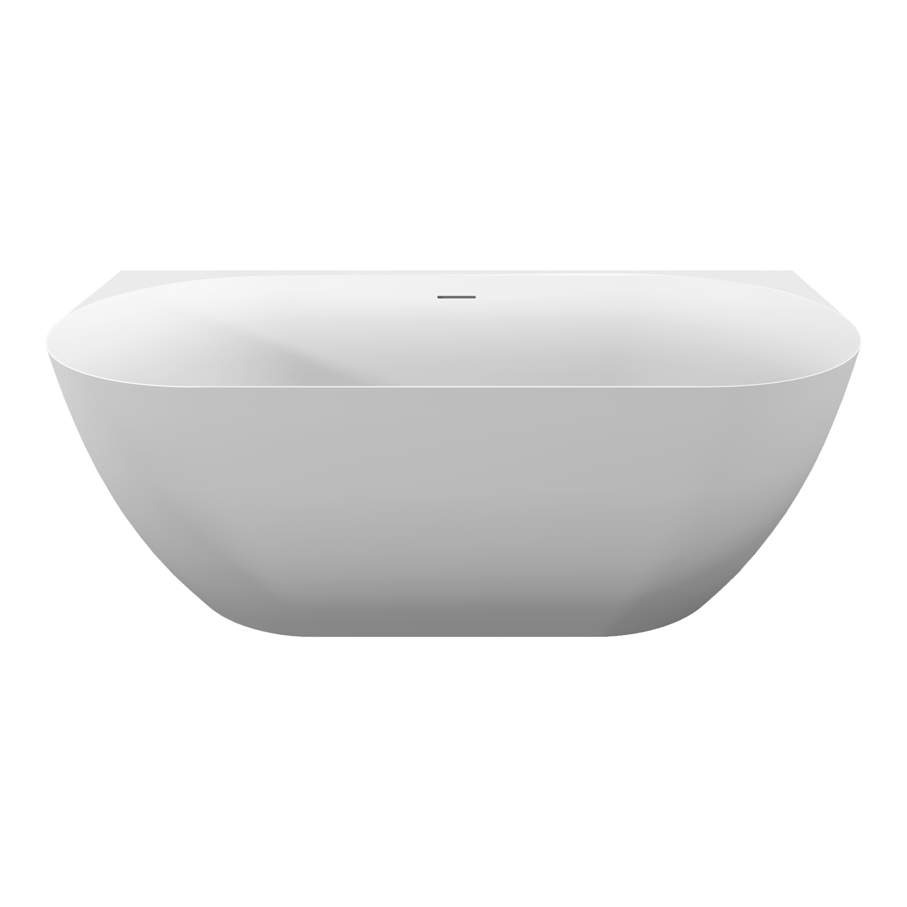 Luca Varess Otello baignoire semi-îlot 170 x 80 cm acrylique blanc mat