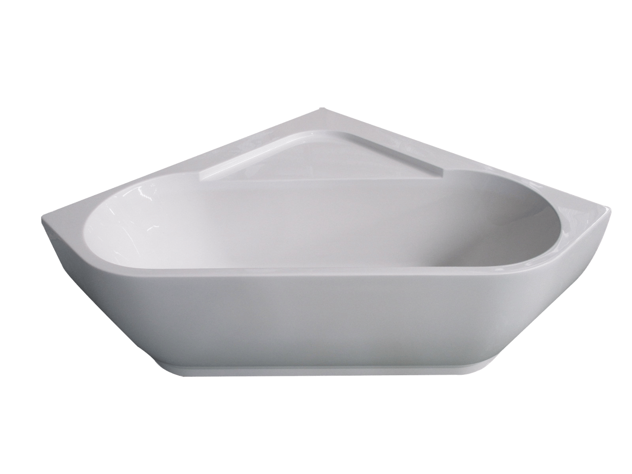 Linie Paulo baignoire d'angle gauche ou droite double 135 x 135 cm acrylique Blanc Brillant