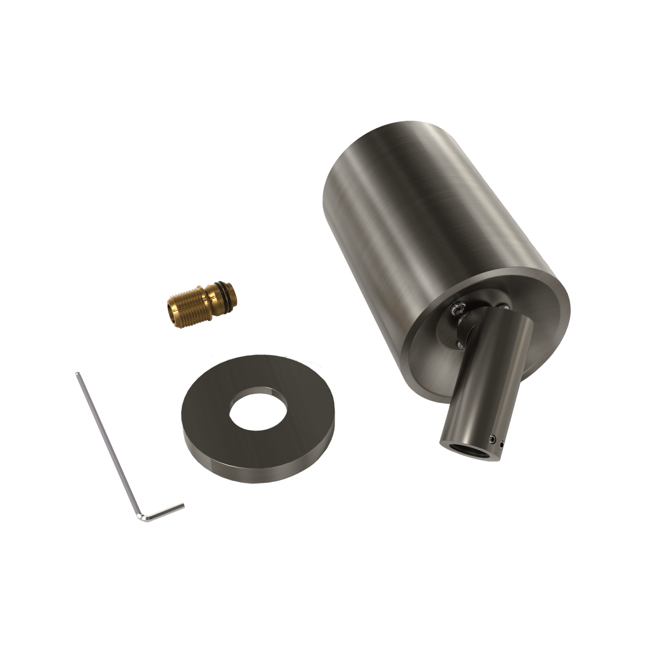 Blaufoss Luxor 90 Tête de douche rond 14 x 9 cm avec support mural Brushed GunMetal