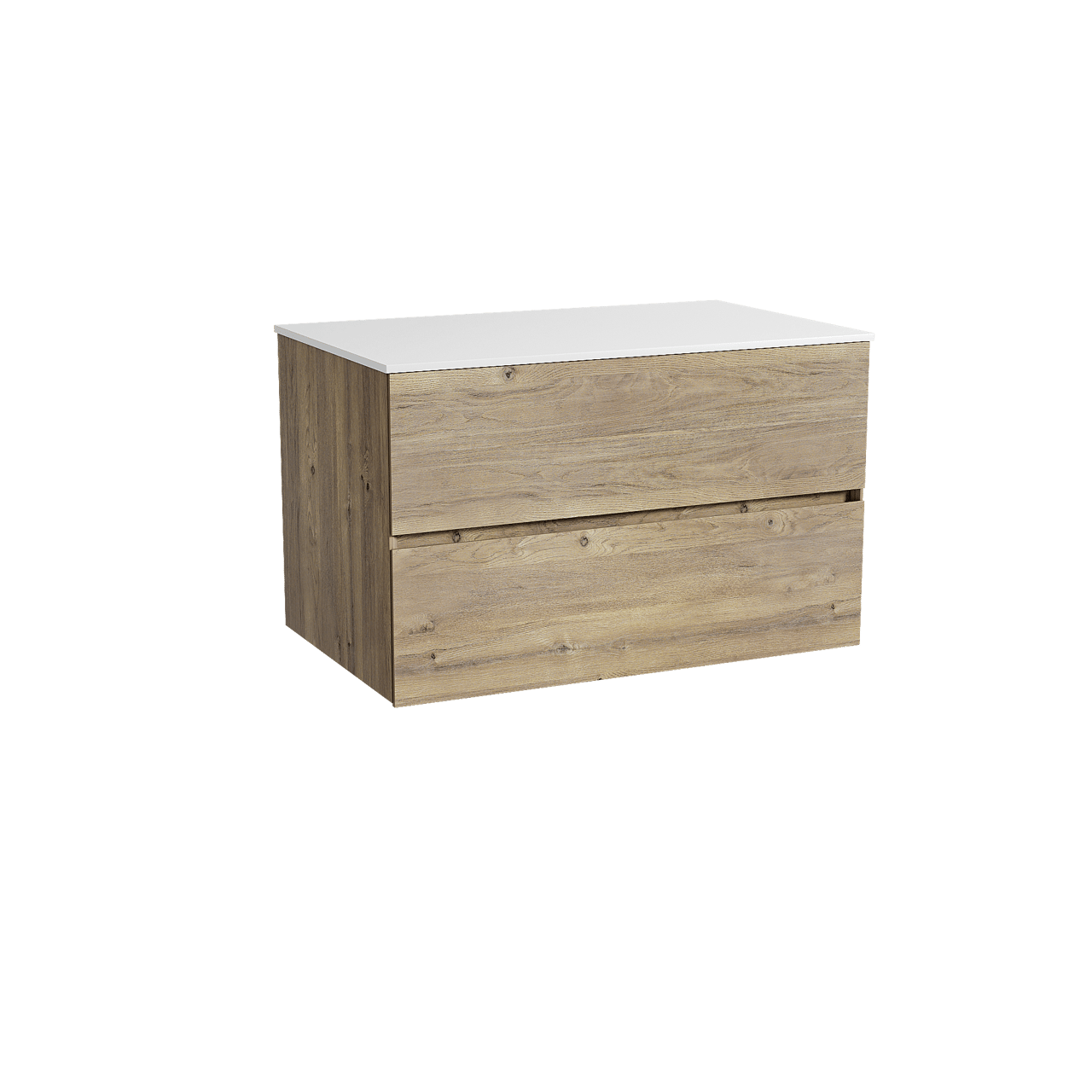 Storke Edge badkamermeubel met Tavola wastafelblad voor waskom(men)