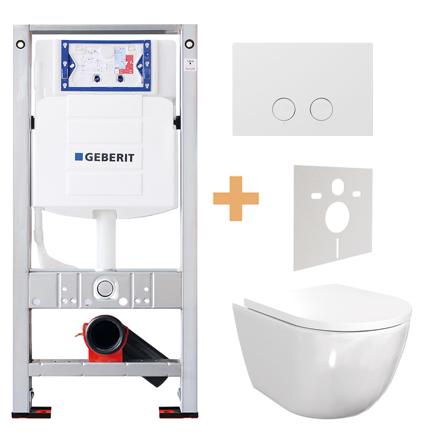 Pack WC promo Geberit UP320 avec WC suspendu Moreno