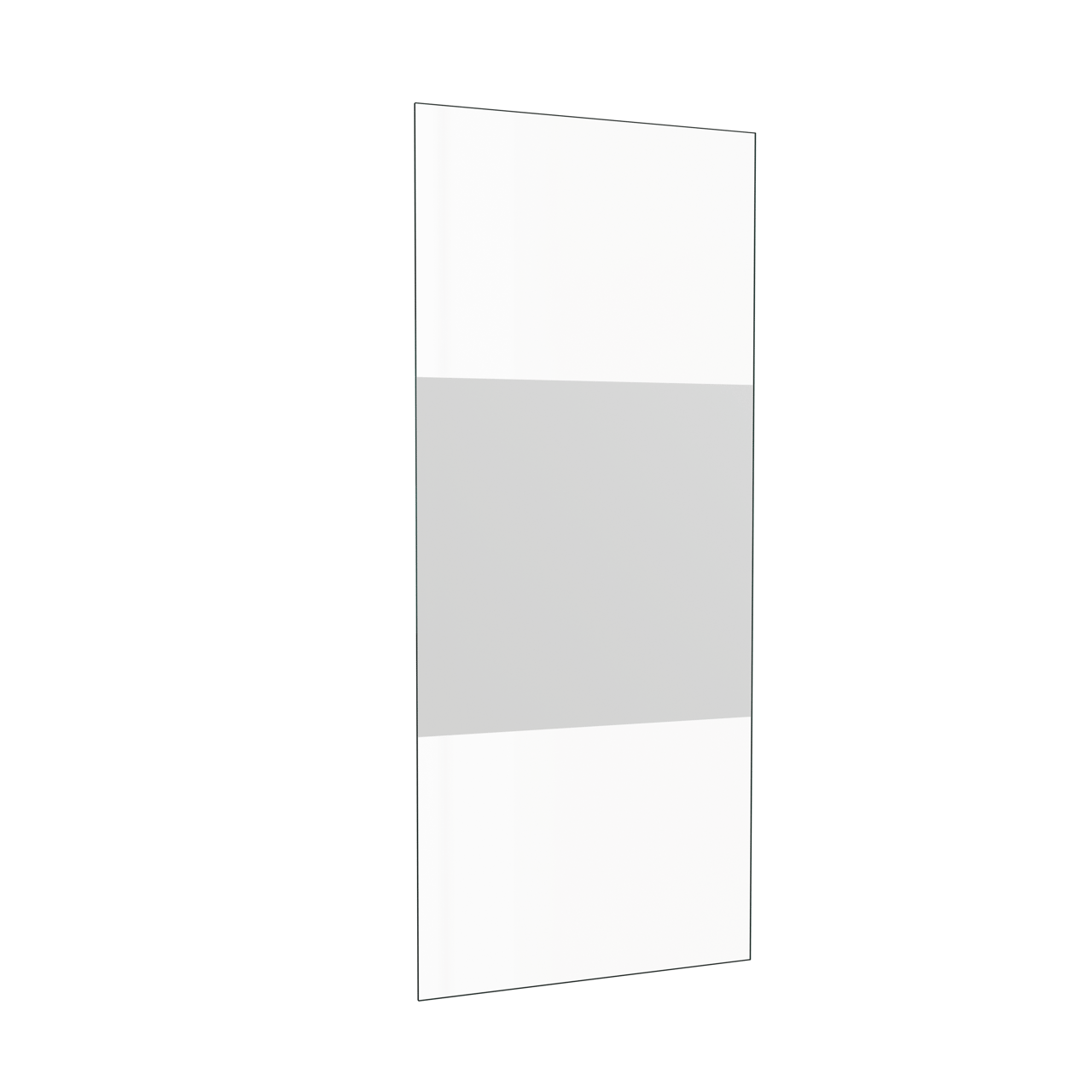 Balmani Senses Design zijpaneel 80 cm x 210 cm Helder glas met matte strook glas