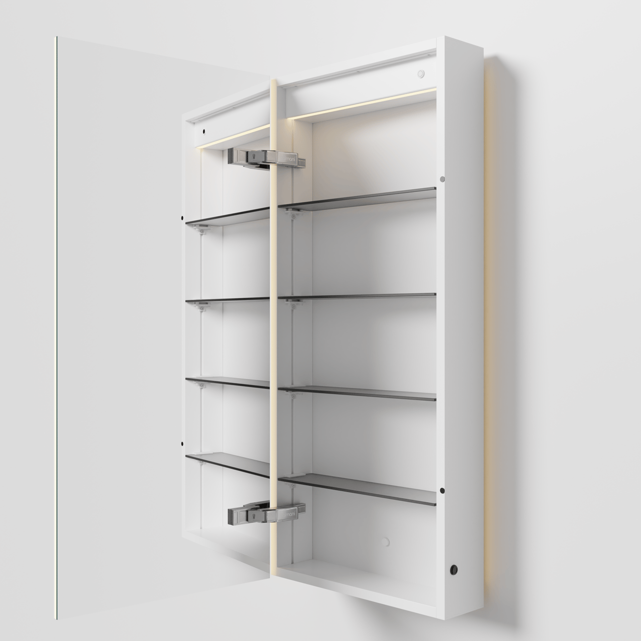 Balmani Mara armoire de toilette lumineux et anti-buée 45 x 100 cm blanc mat