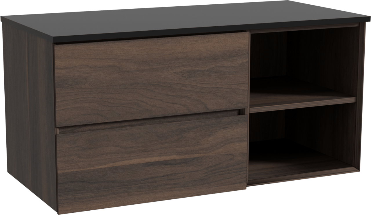 Storke Edge badkamermeubel met Panton wastafelblad voor waskom(men)