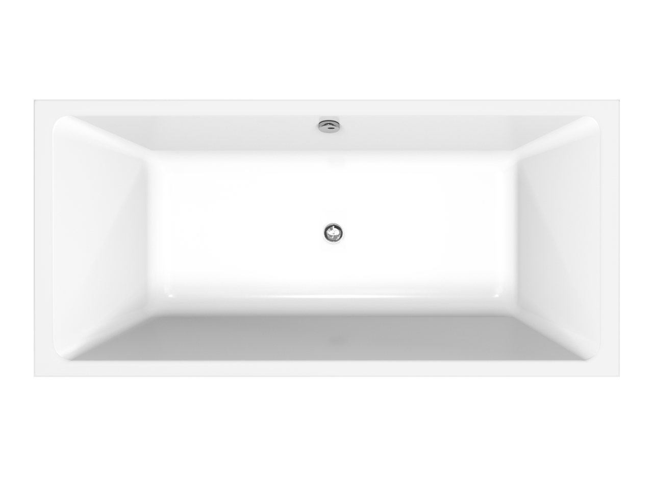 Luca Varess Sandrina tweepersoons inbouwbad 190 x 90 cm acryl Glanzend Wit