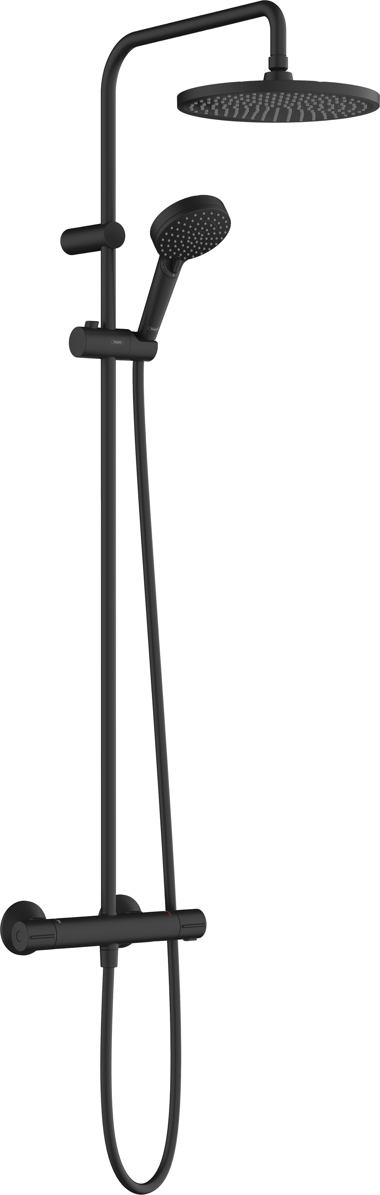 Hansgrohe Vernis Blend thermostatische kraan regendoucheset Mat Zwart