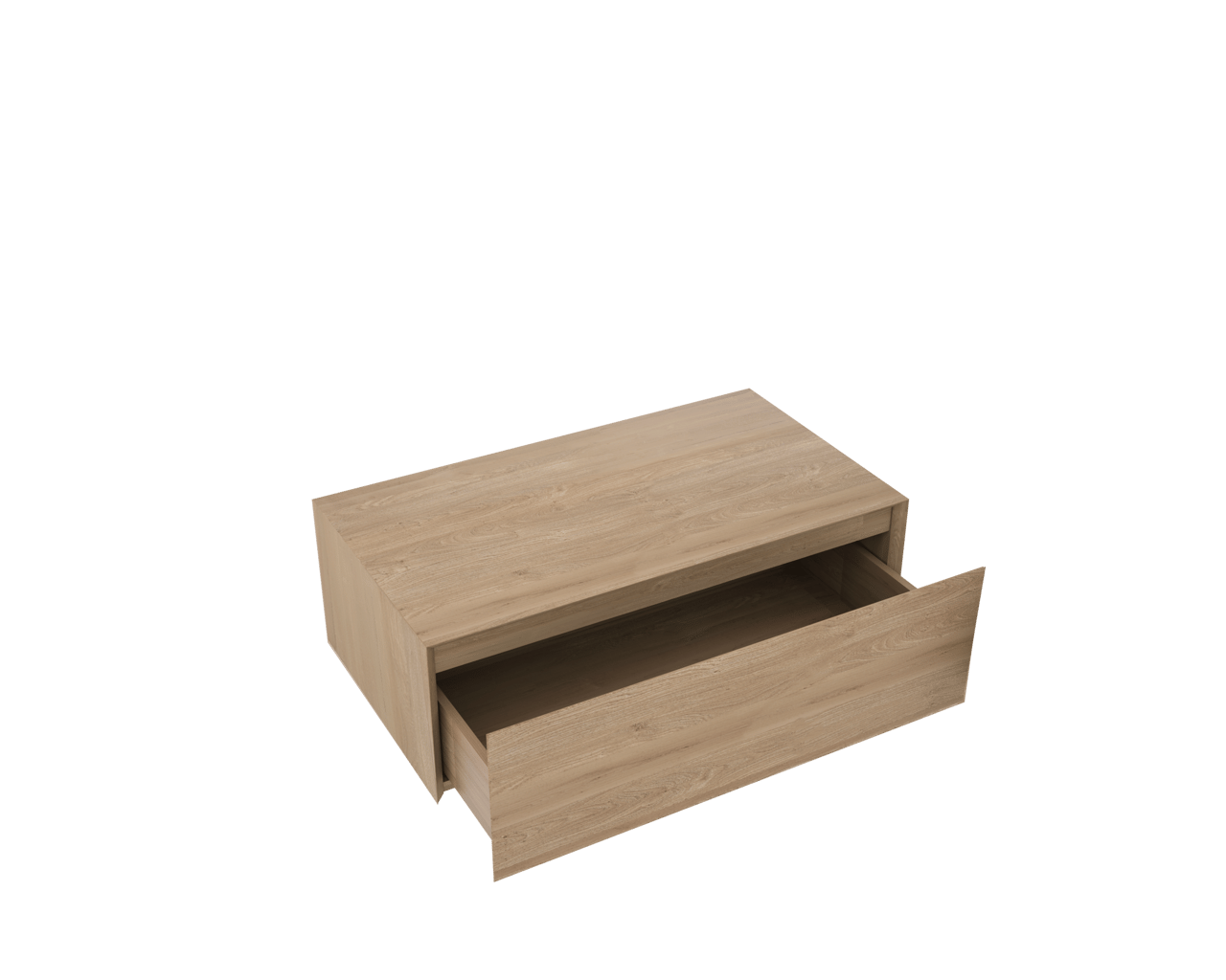 Balmani Mitra Elements hängender Waschbeckenunterschrank: 90 x 50 cm, Eiche Natur, 1 Schublade