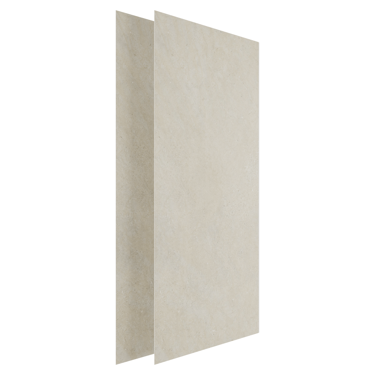Luca Varess Groovy Duschrückwand Set 2 x 120x260 cm, SPC, Capri Beige