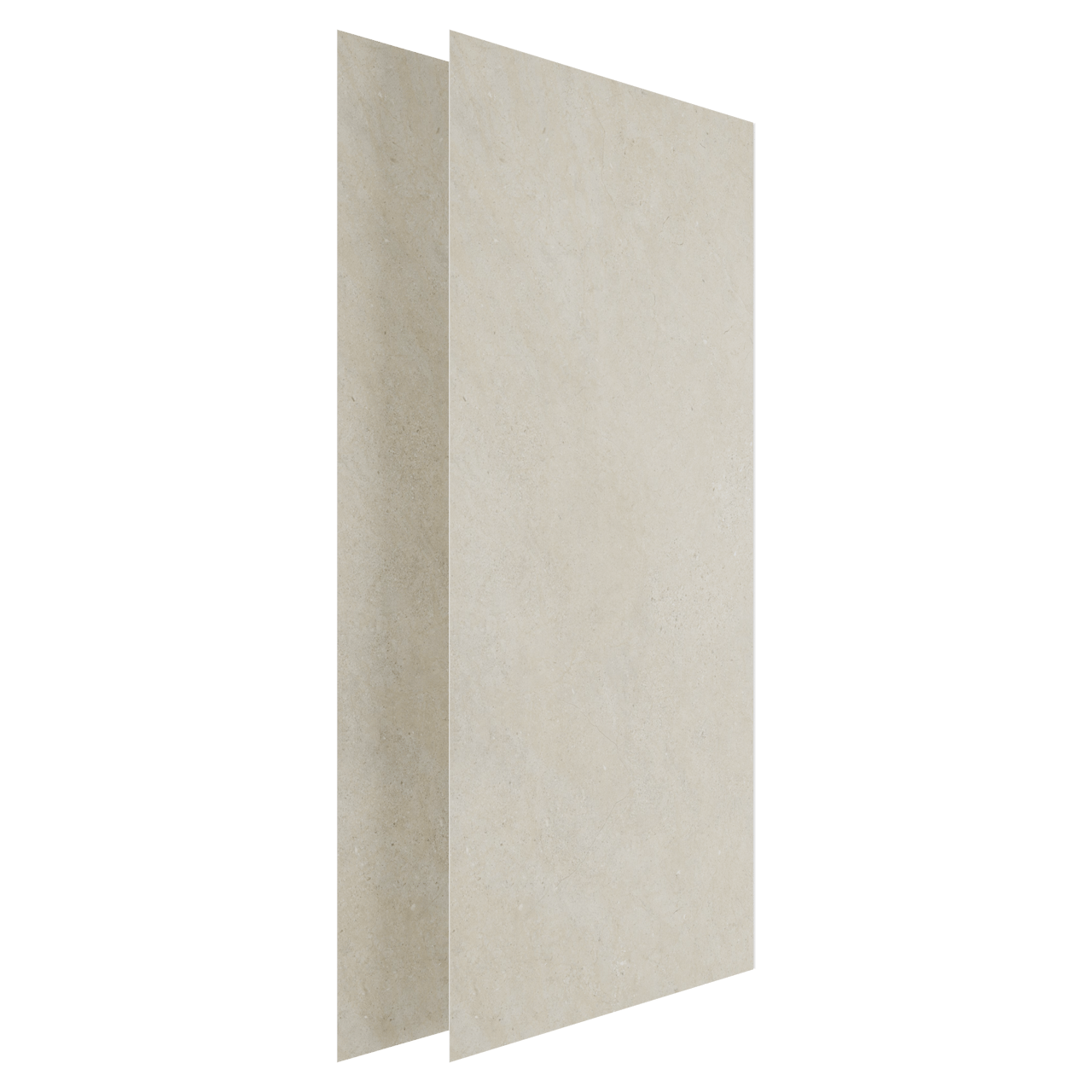 Luca Varess Groovy Duschrückwand Set 2 x 120x260 cm, SPC, Capri Beige