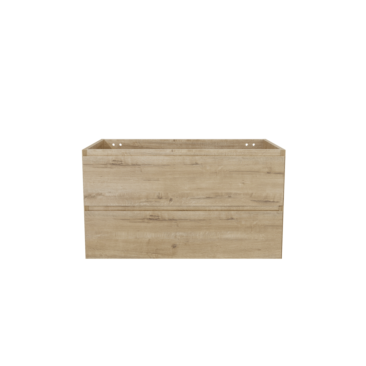 Balmani Mitra hängender Waschbeckenunterschrank 90 x 55 cm Eiche Rauh 2 Schubladen