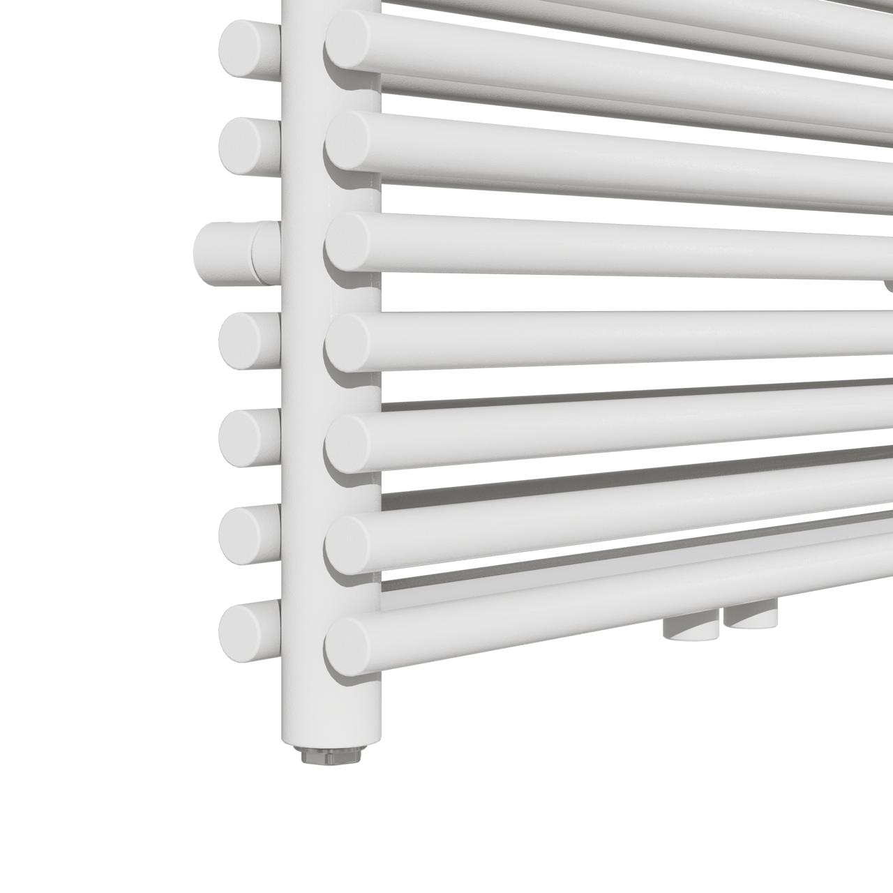 Vipera Alegria Doppel Handtuchheizkörper 60 x 120 cm Elektrische Heizung Weiß glänzend Seiten- und Mittelanschluss 1000W, inkl. Widerstand