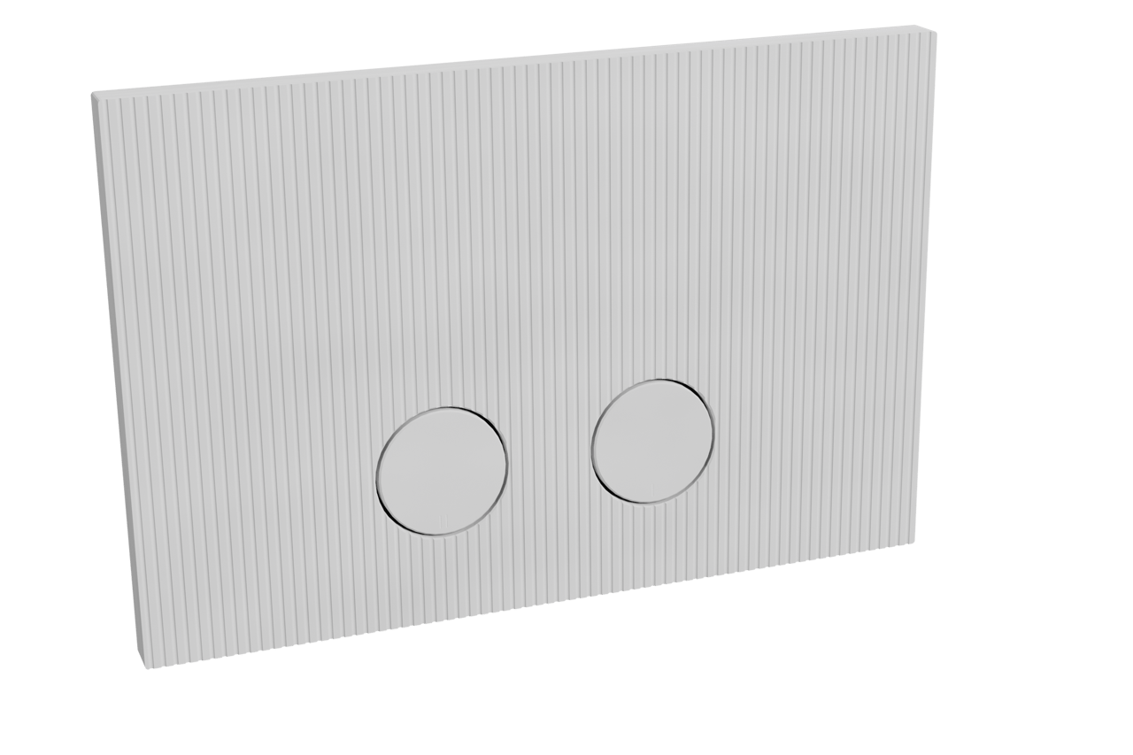 Presa Ribs bedieningsplaat Mat Wit voor UP320 of UP720 inbouwreservoir