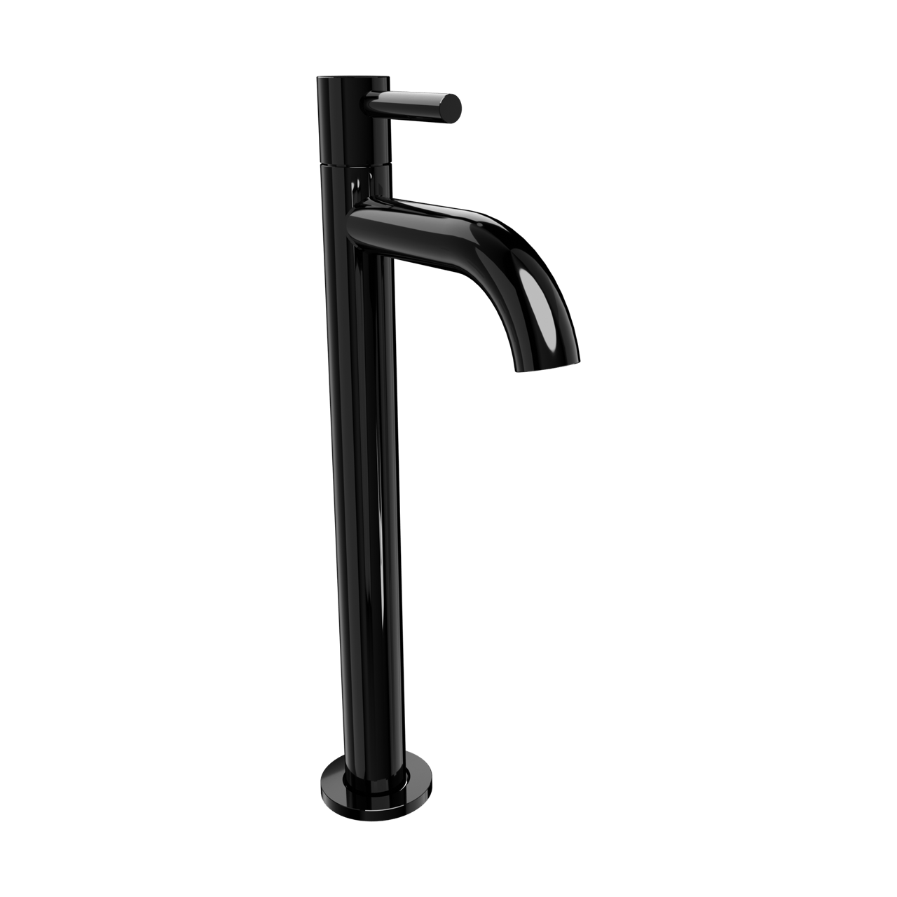 Blaufoss Multa robinet de lave-mains réhaussé Noir Brillant