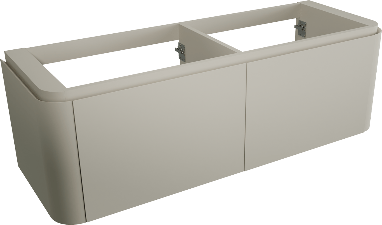 Balmani Moon meuble sous-lavabo suspendu 160 x 55 cm soie grise 4 tiroirs