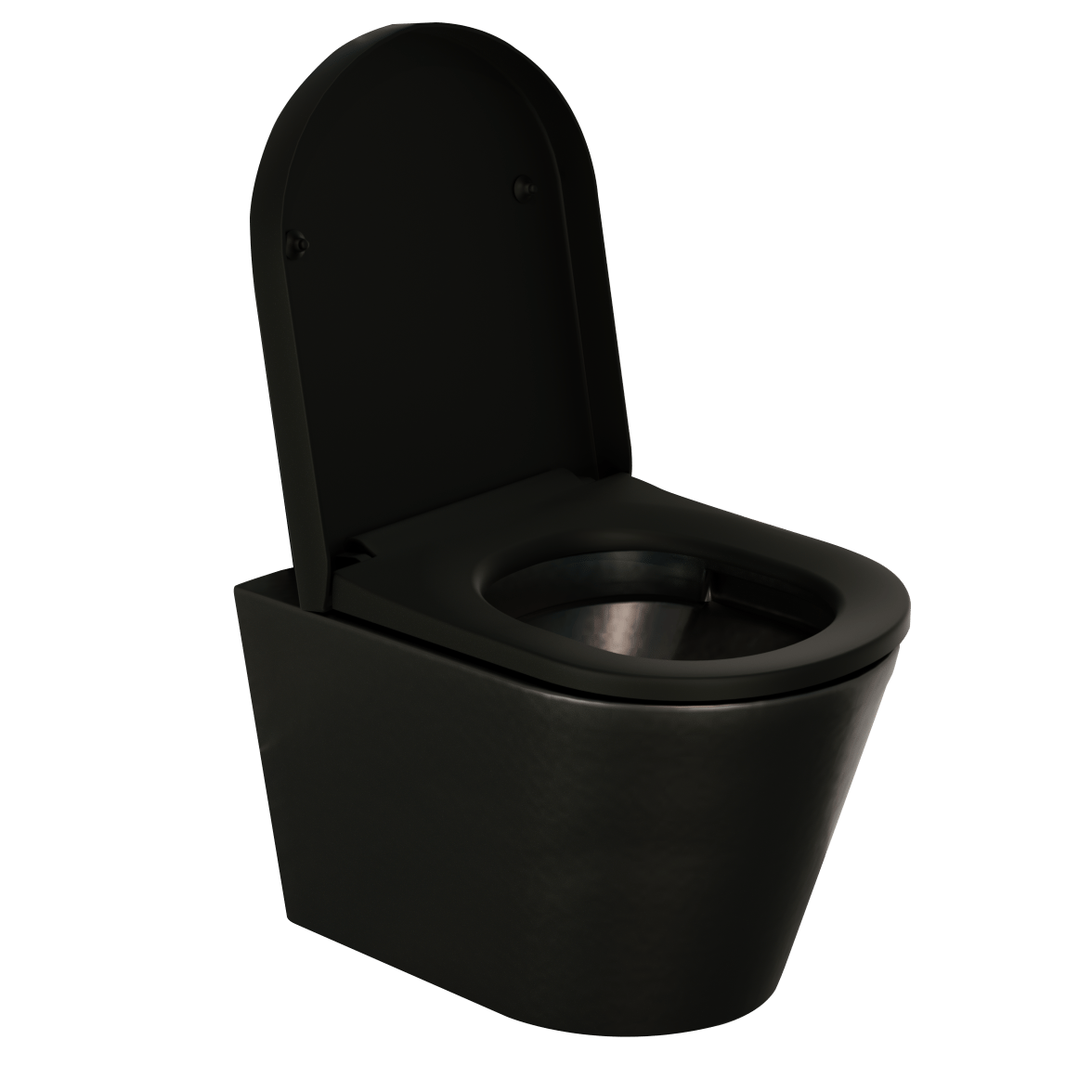 Luca Varess Spirello hangtoilet mat zwart randloos