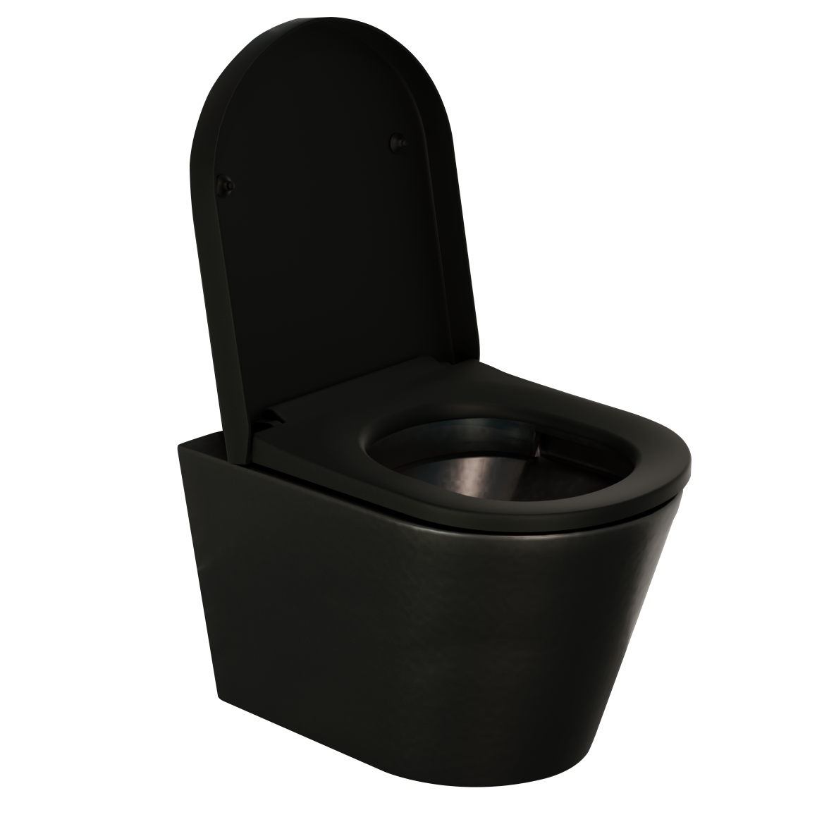 Luca Varess Spirello hangtoilet mat zwart randloos