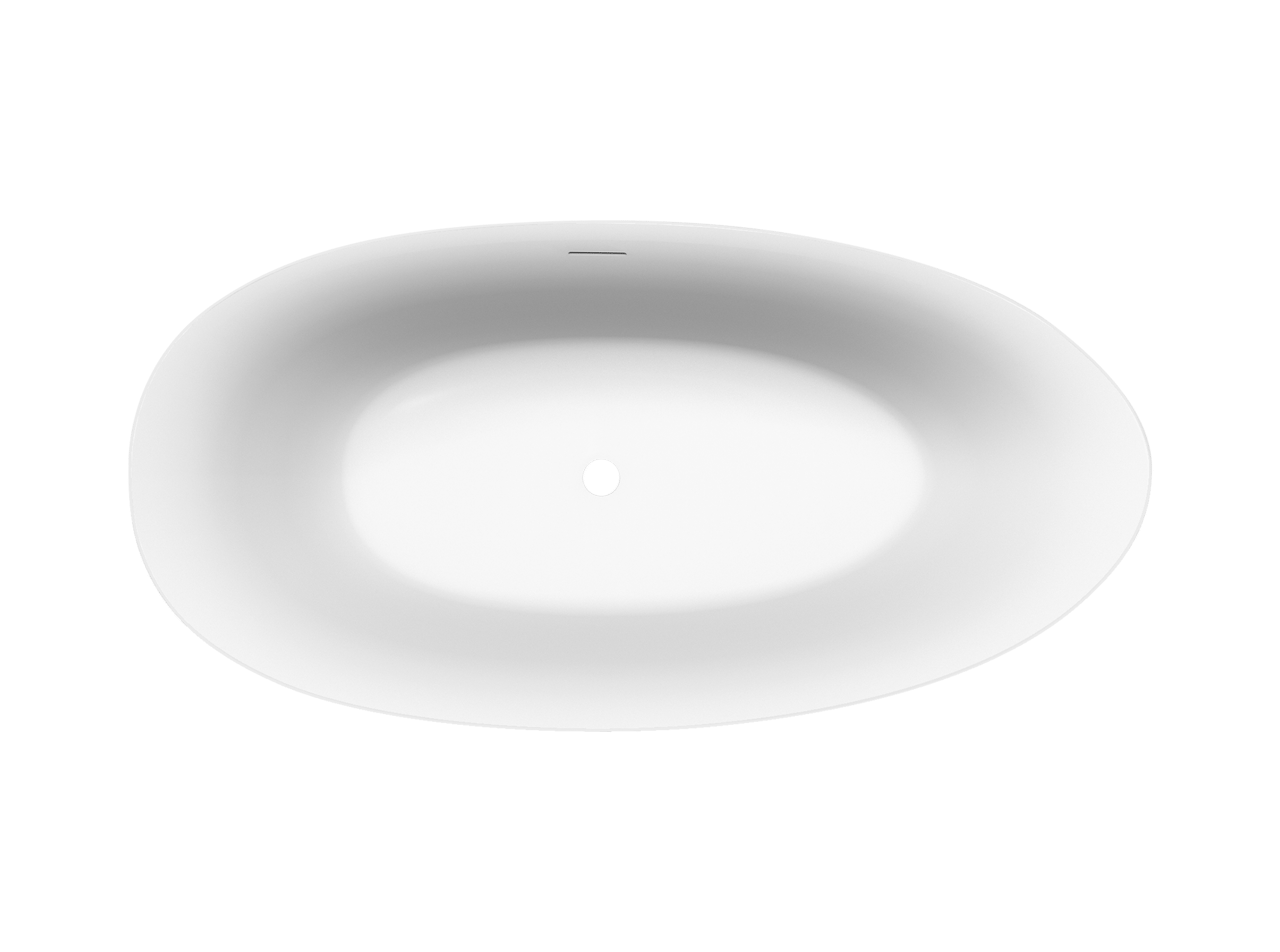 Luca Varess Uovia ovaal vrijstaand bad 170 x 85 cm acryl mat wit