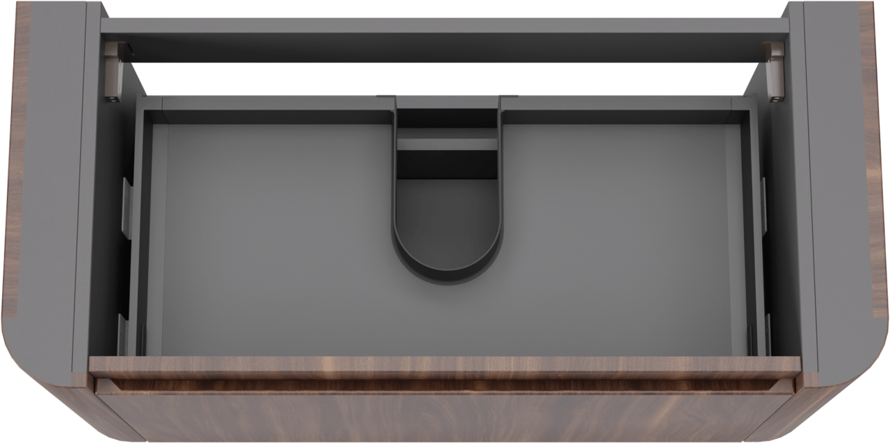 Storke Soft zwevende wastafelonderkast 100 x 46 cm Notelaar 2 lades