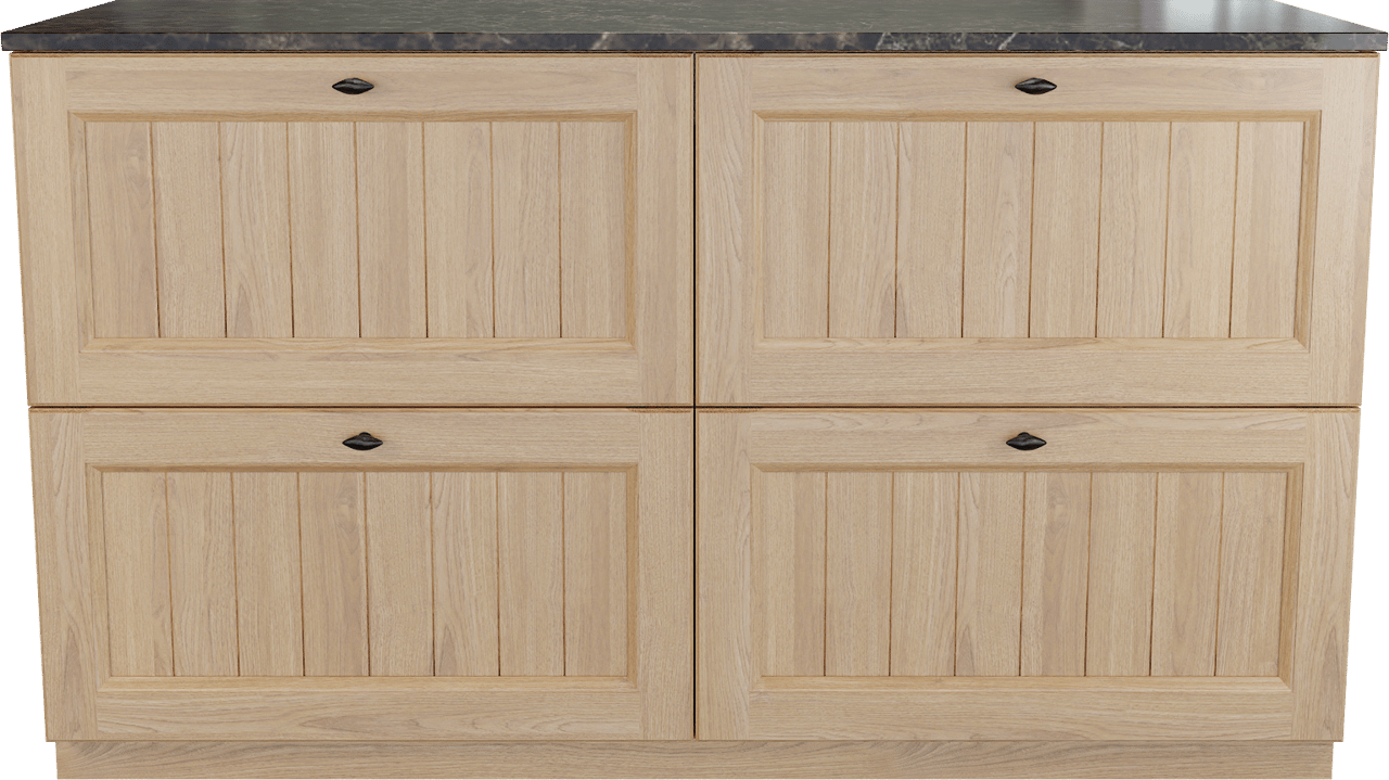Balmani Lemon meuble salle de bains à poser 150 x 55 cm, placage chêne naturel avec Stretto tablette simple ou double en dark emperador