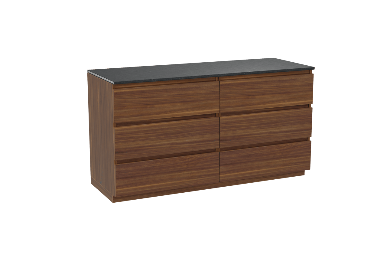 Balmani Lucida meuble salle de bains avec tablette pour vasques Stretto