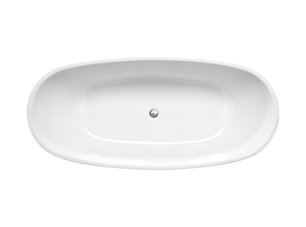 Luca Varess Amora ovaal vrijstaand bad 174 x 79 cm acryl hoogglans wit