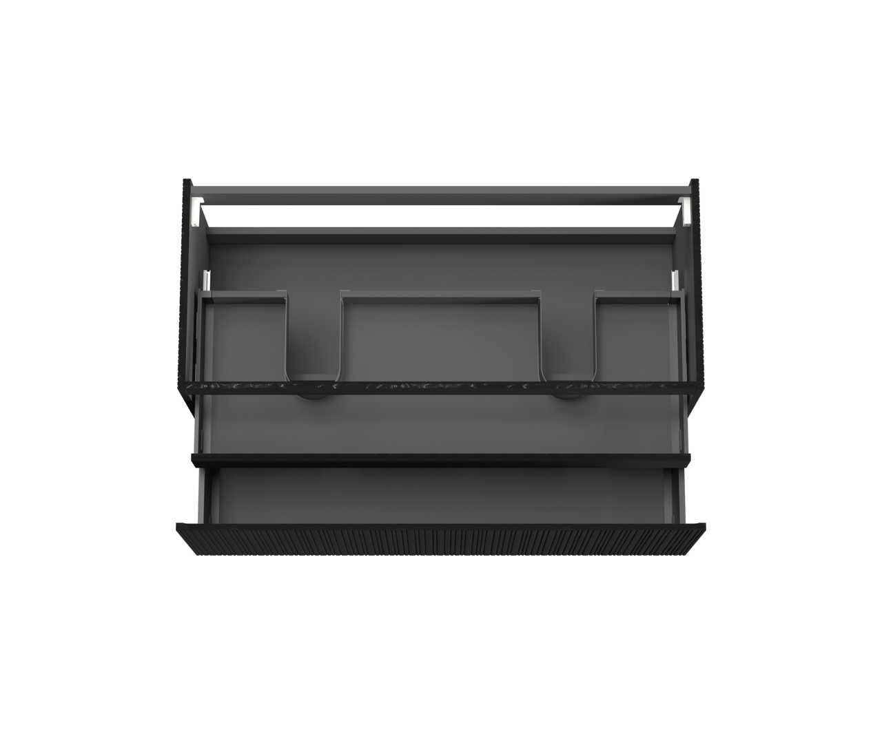 Storke Ribs zwevende wastafelonderkast 120 x 52 cm zwart eiken 2 lades