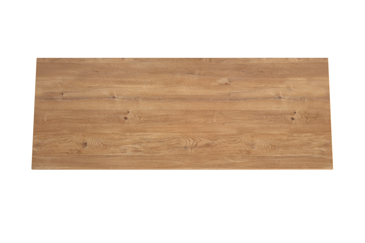Storke Panton Einzel- oder Doppelwaschtischplatte, Melamin in roher Eiche, 135 x 52 cm